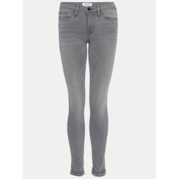 FRAME Le Skinny De Jeanne Grey Jeans - Picture 3 of 7